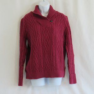Women's long sleeve cable knit sweater